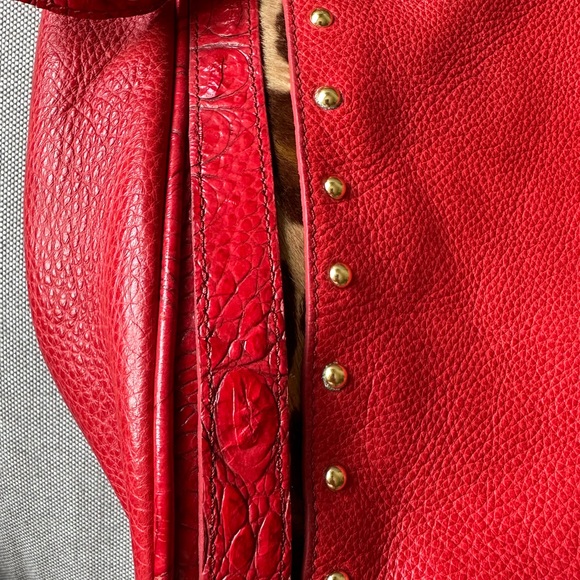 Brahmin Red Pebble Leather Bag - Picture 7 of 10